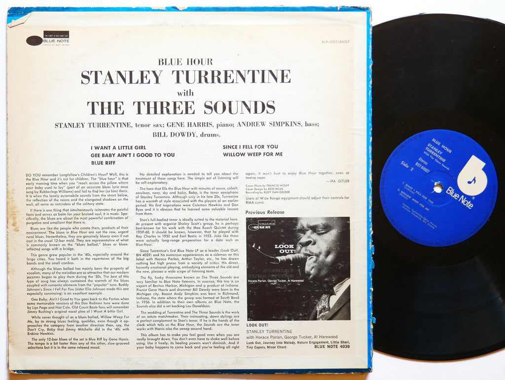 STANLEY TURRENTINE THREE SOUNDS Blue Hour LP BLUE NOTE BST 84057 US 1975 RVG