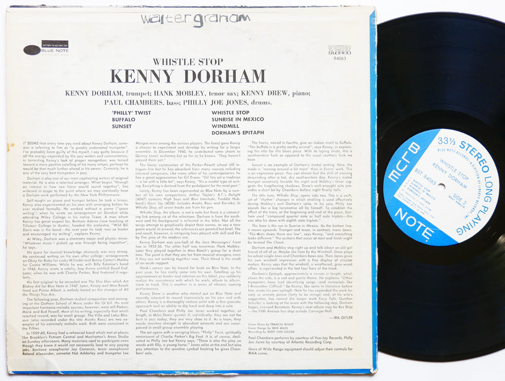 KENNY DORHAM Whistle Stop LP BLUE NOTE BST 84063 US 1967 LIBERTY Hank Mobley