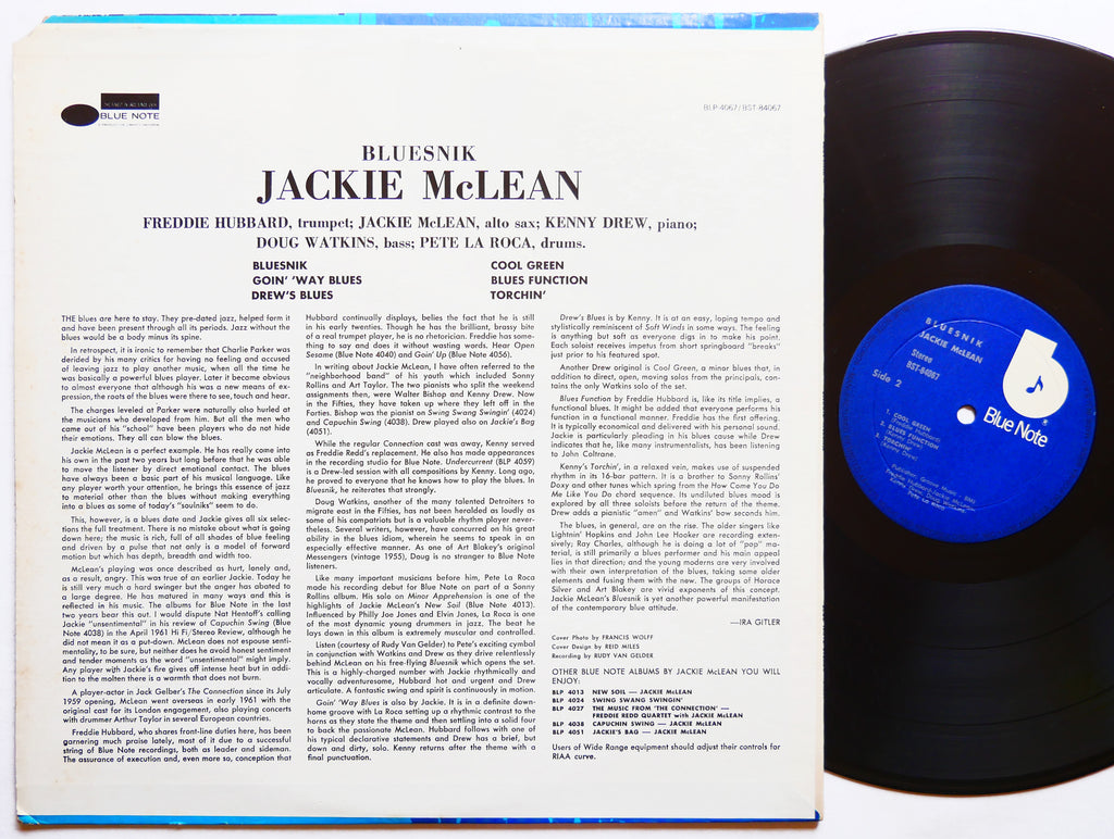 JACKIE MCLEAN Bluesnik LP BLUE NOTE 84067 US 1975 Pete La Roca Freddie Hubbard