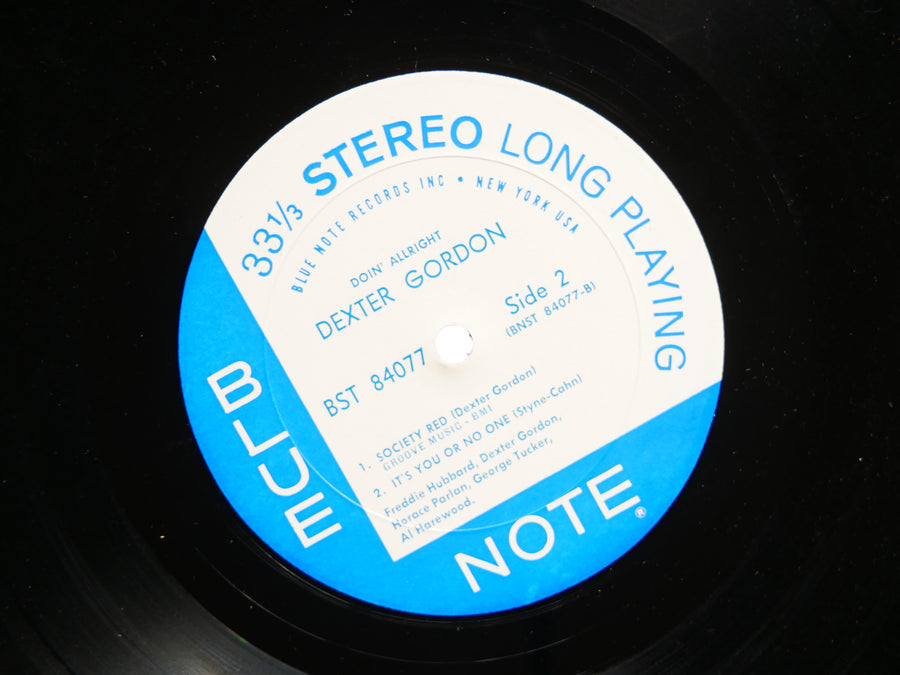 DEXTER GORDON Doin' Allright LP BLUE NOTE BST 84077 US 1966 NY RVG Horace Parlan