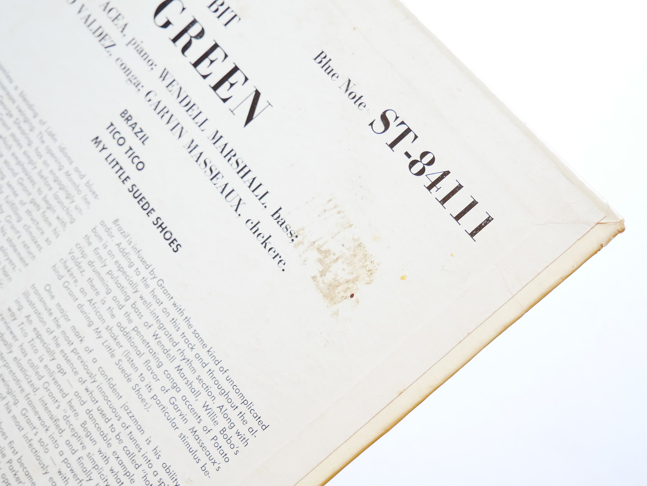 GRANT GREEN The Latin Bit LP BLUE NOTE BST 84111 US 1966 NY USA RVG Willie Bobo