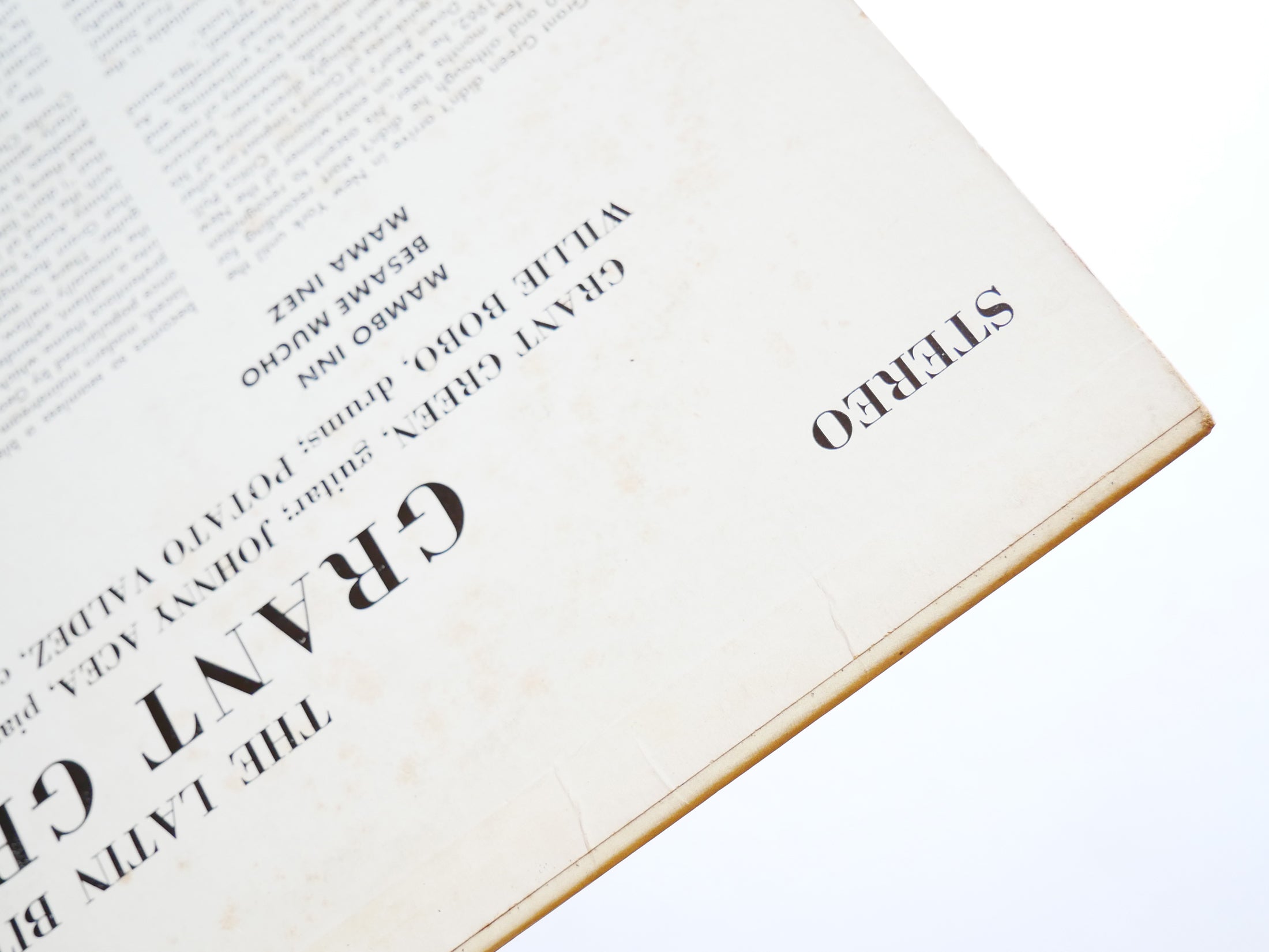 GRANT GREEN The Latin Bit LP BLUE NOTE BST 84111 US 1966 NY USA RVG Willie Bobo