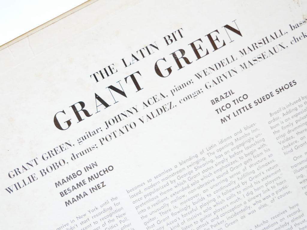 GRANT GREEN The Latin Bit LP BLUE NOTE BST 84111 US 1966 NY USA RVG Willie Bobo