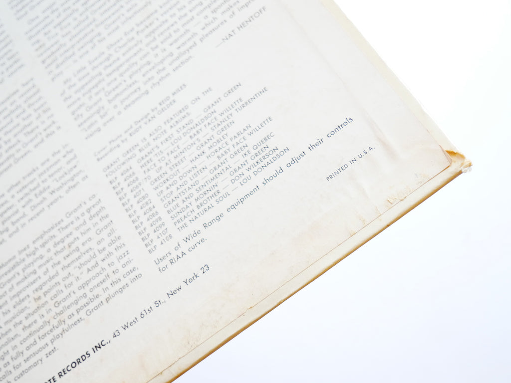 GRANT GREEN The Latin Bit LP BLUE NOTE BST 84111 US 1966 NY USA RVG Willie Bobo