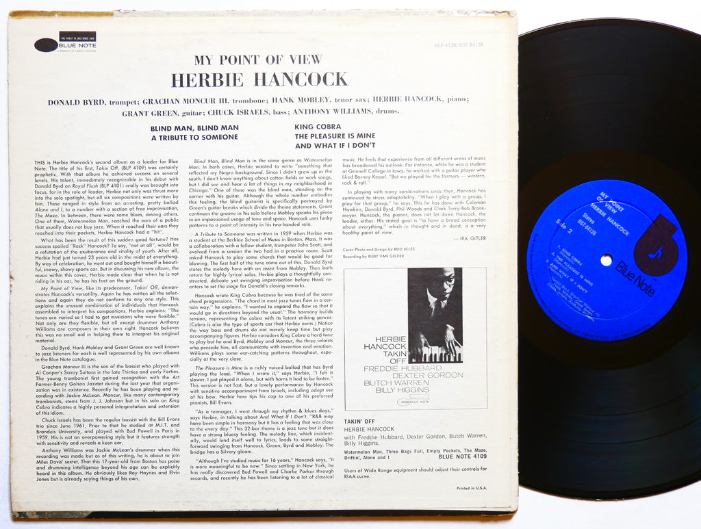 HERBIE HANCOCK My Point Of View LP BLUE NOTE BST 84126 US 1975 RVG Hank Mobley
