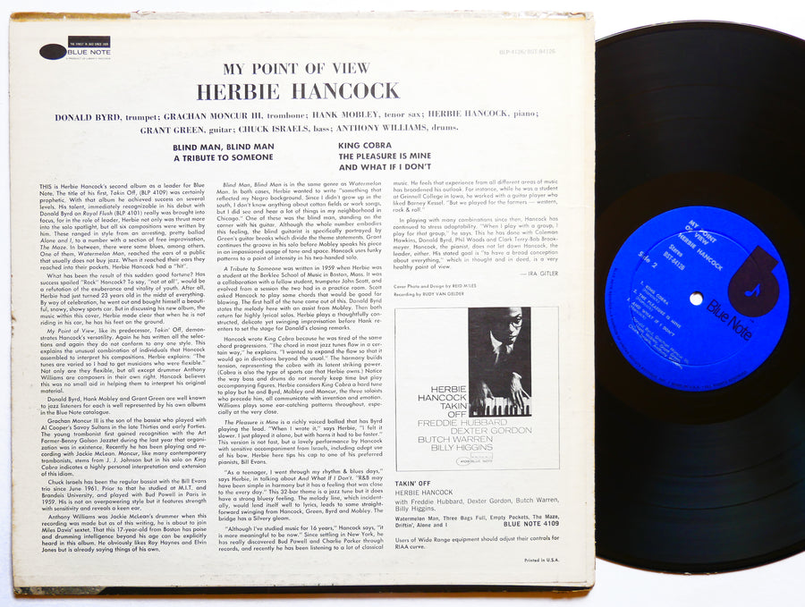 HERBIE HANCOCK My Point Of View LP BLUE NOTE BST 84126 US 1975 RVG Hank Mobley
