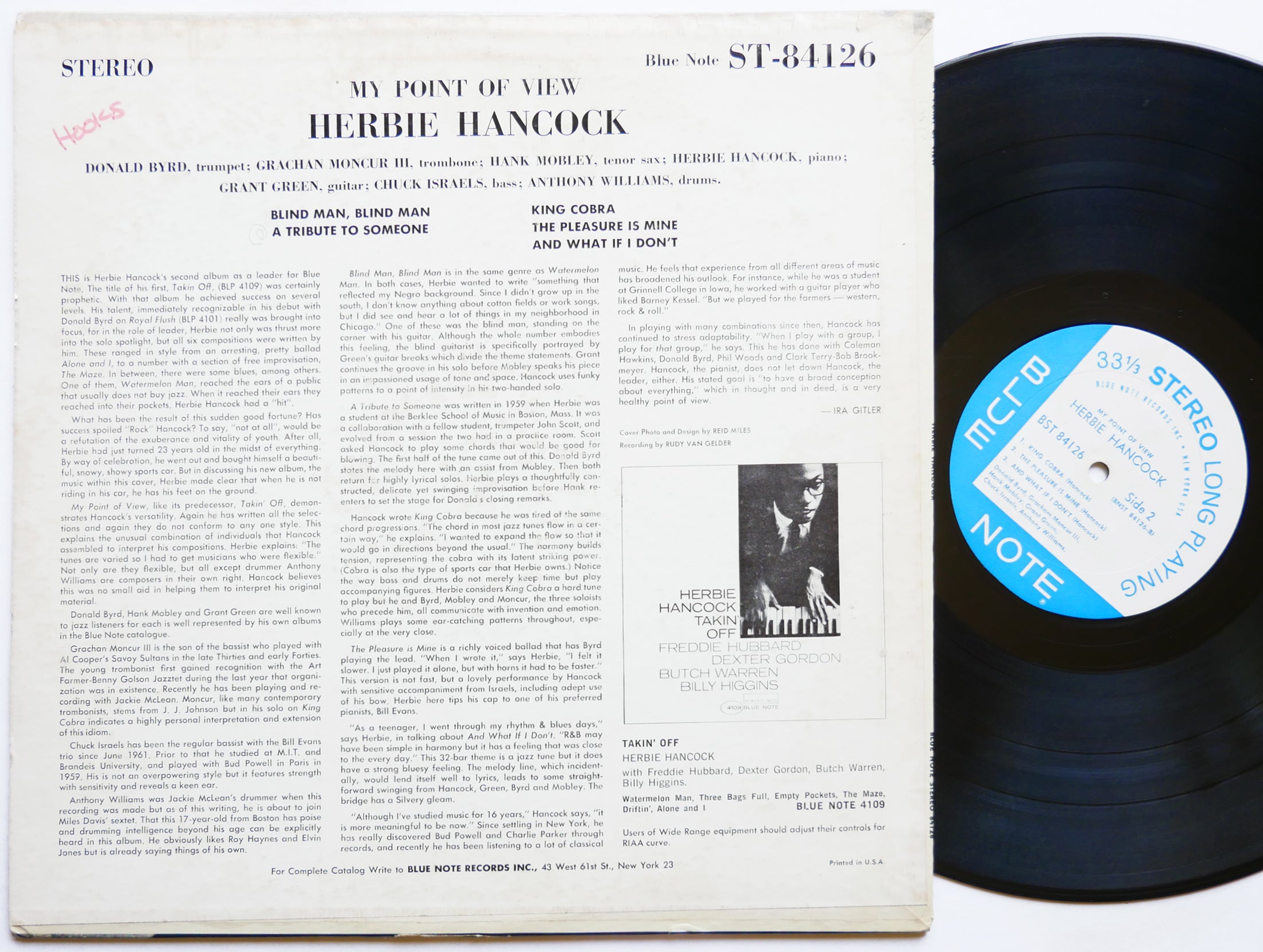 HERBIE HANCOCK My Point Of View LP BLUE NOTE 84126 EAR Hank Mobley Donald Byrd