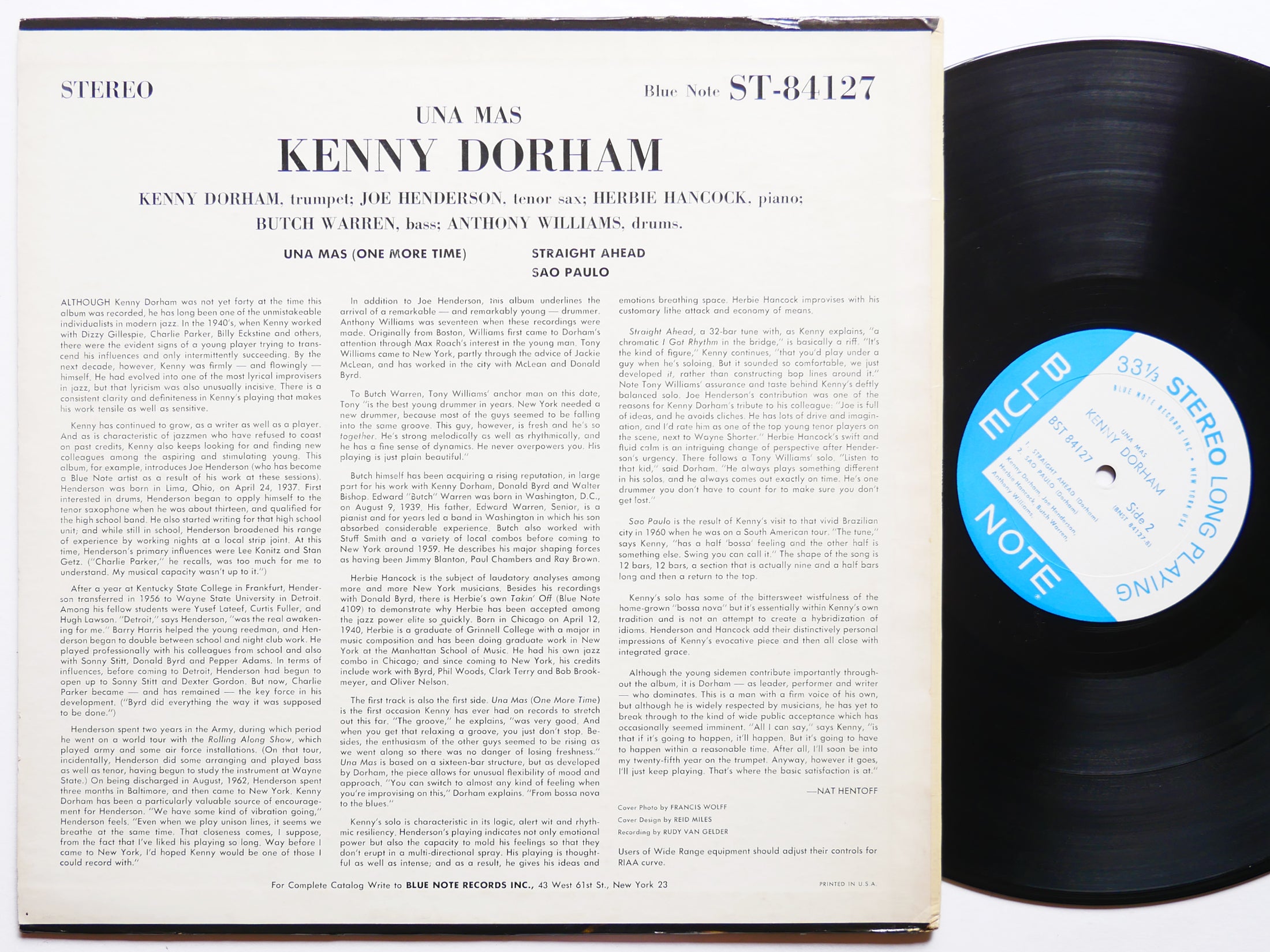 KENNY DORHAM Una Mas LP BLUE NOTE 84127 US 1963 EAR Herbie Hancock Joe Henderson