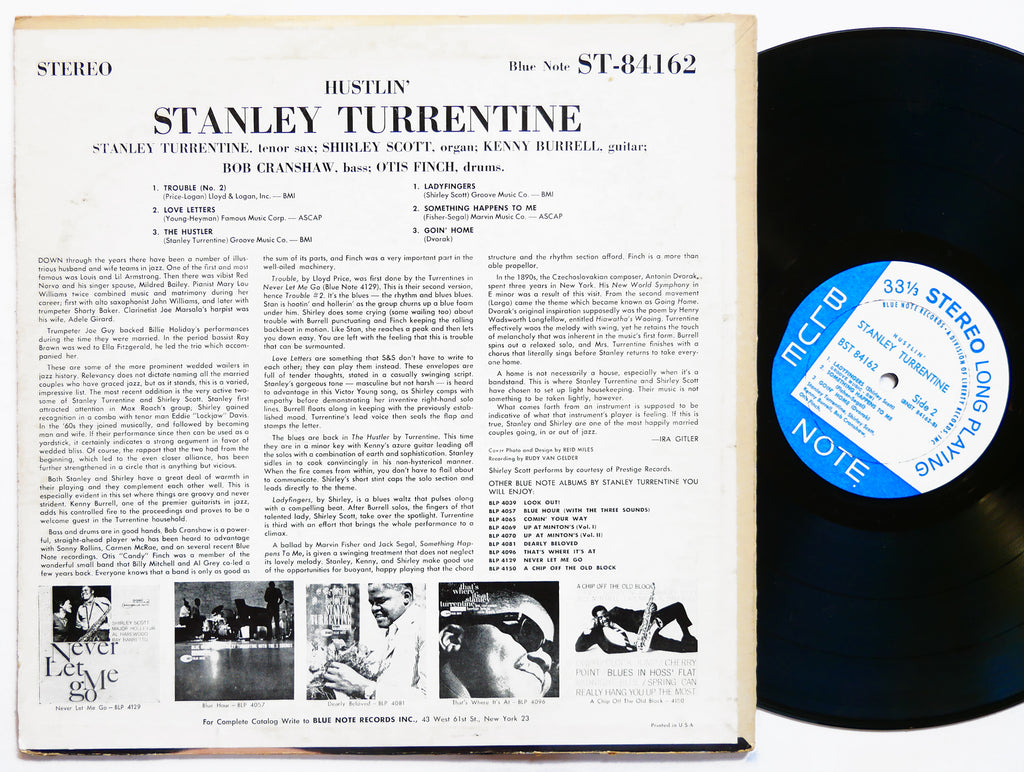 STANLEY TURRENTINE Hustlin' LP BLUE NOTE 84162 US 1967 RVG LIBERTY Kenny Burrell