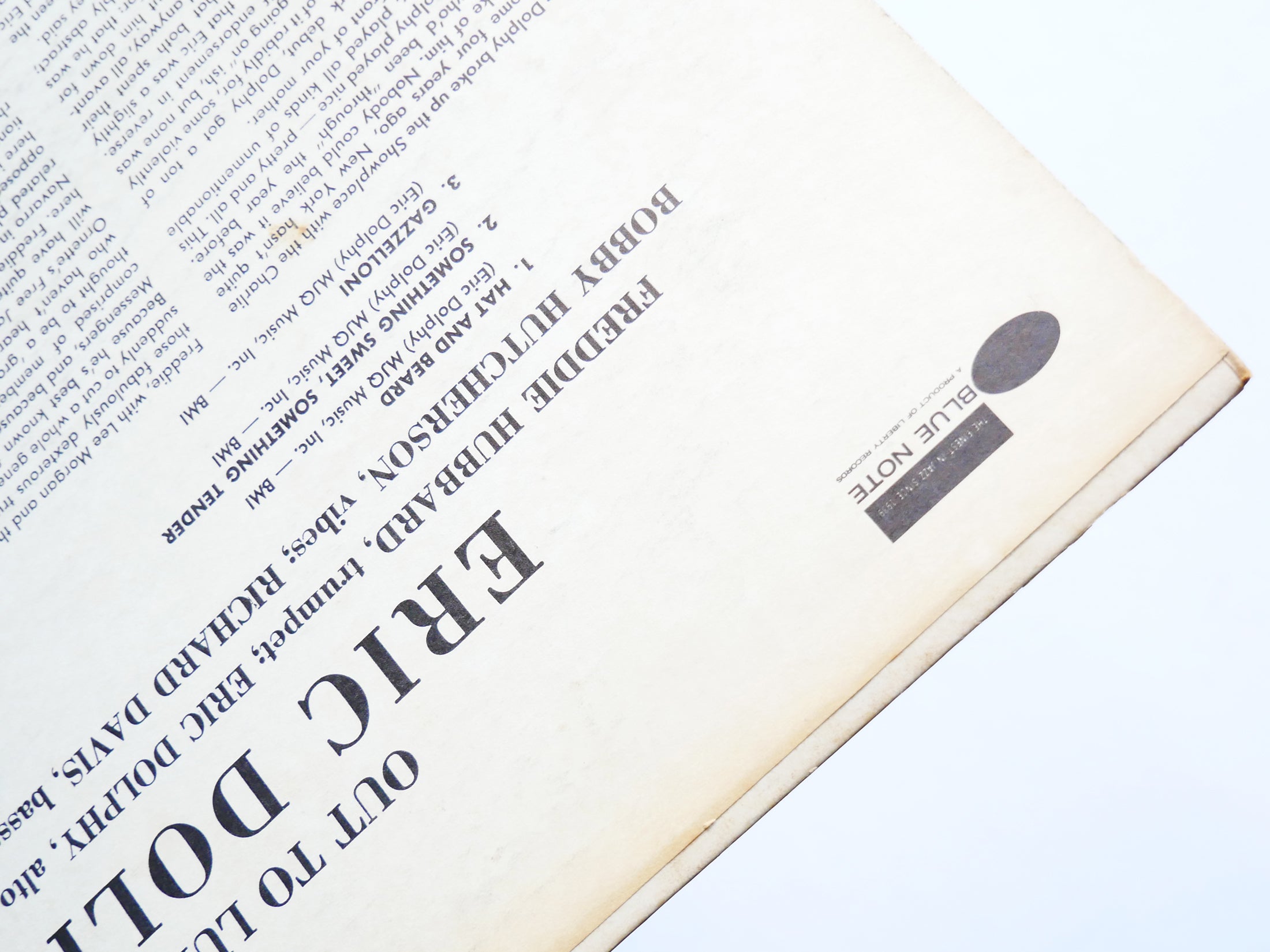 ERIC DOLPHY Out To Lunch! LP BLUE NOTE BST 84163 US 1966 LIBERTY Freddie Hubbard