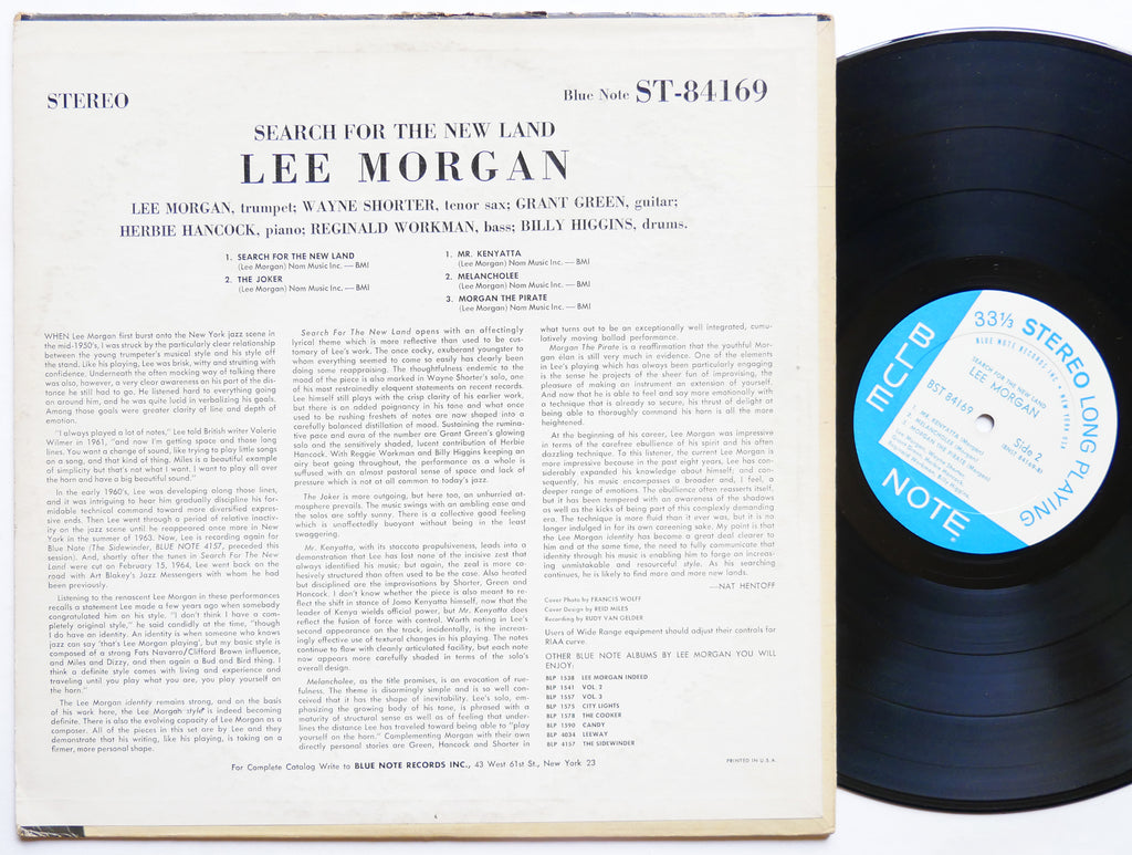 LEE MORGAN Search For The New Land LP BLUE NOTE 84169 US 1966 NY Wayne Shorter