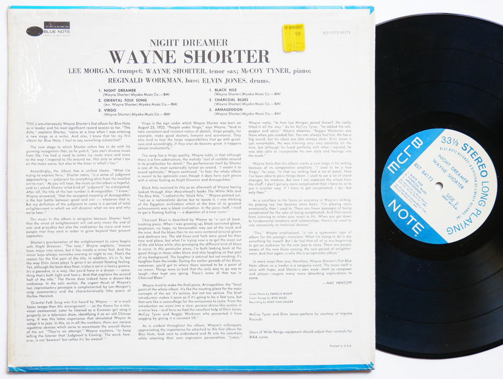 WAYNE SHORTER Night Dreamer LP BLUE NOTE BST 84173 RVG LIBERTY Lee Morgan CLEAN