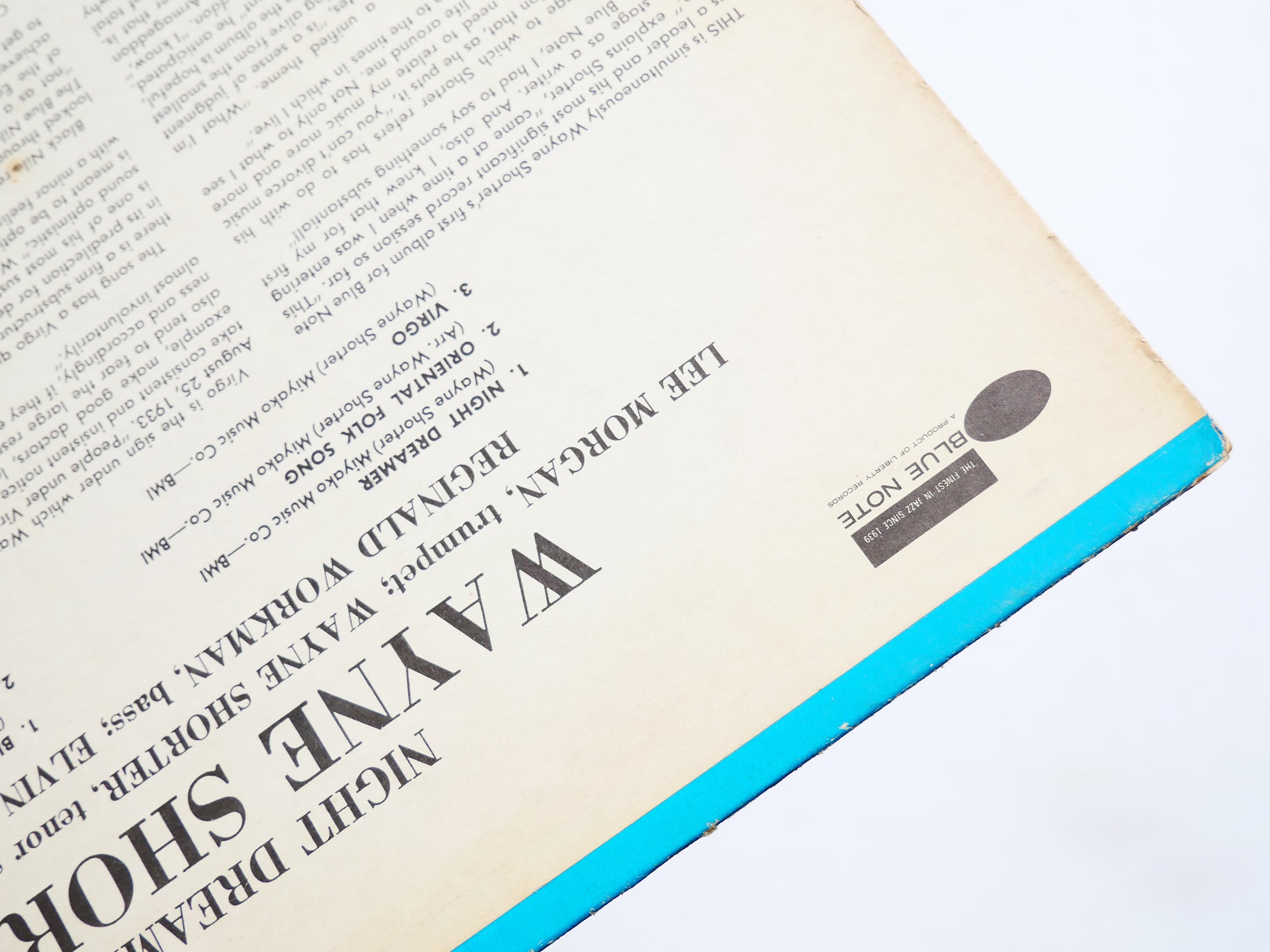 WAYNE SHORTER Night Dreamer LP BLUE NOTE BST 84173 US '66 RVG LIBERTY Lee Morgan