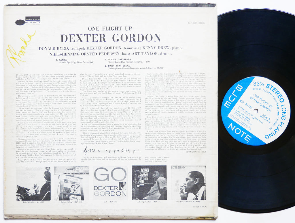 DEXTER GORDON One Flight Up LP BLUE NOTE 84176 US 1967 RVG LIBERTY Donald Byrd
