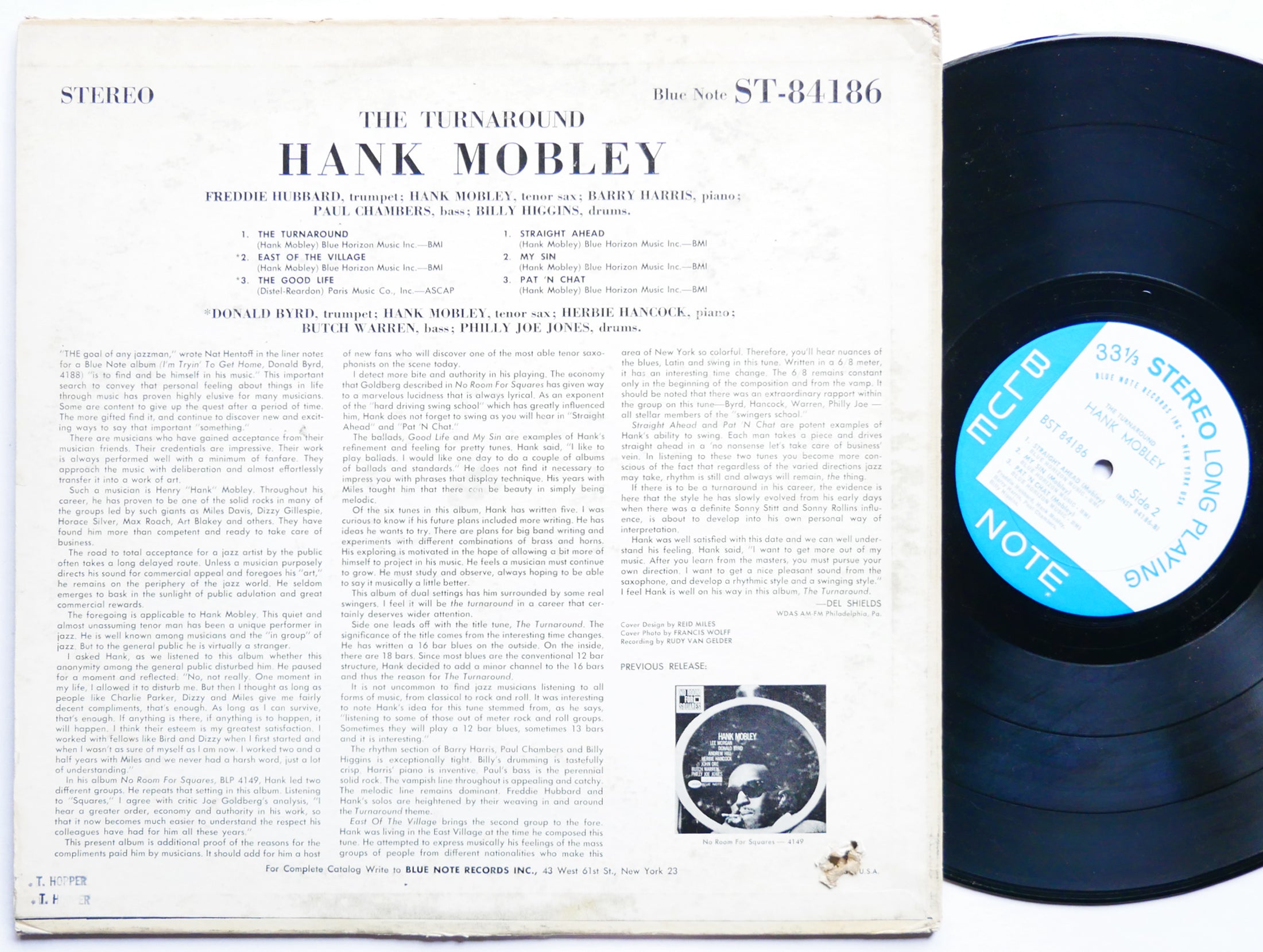 HANK MOBLEY The Turnaround LP BLUE NOTE BST 84186 US 1965 NY DG RVG Donald Byrd