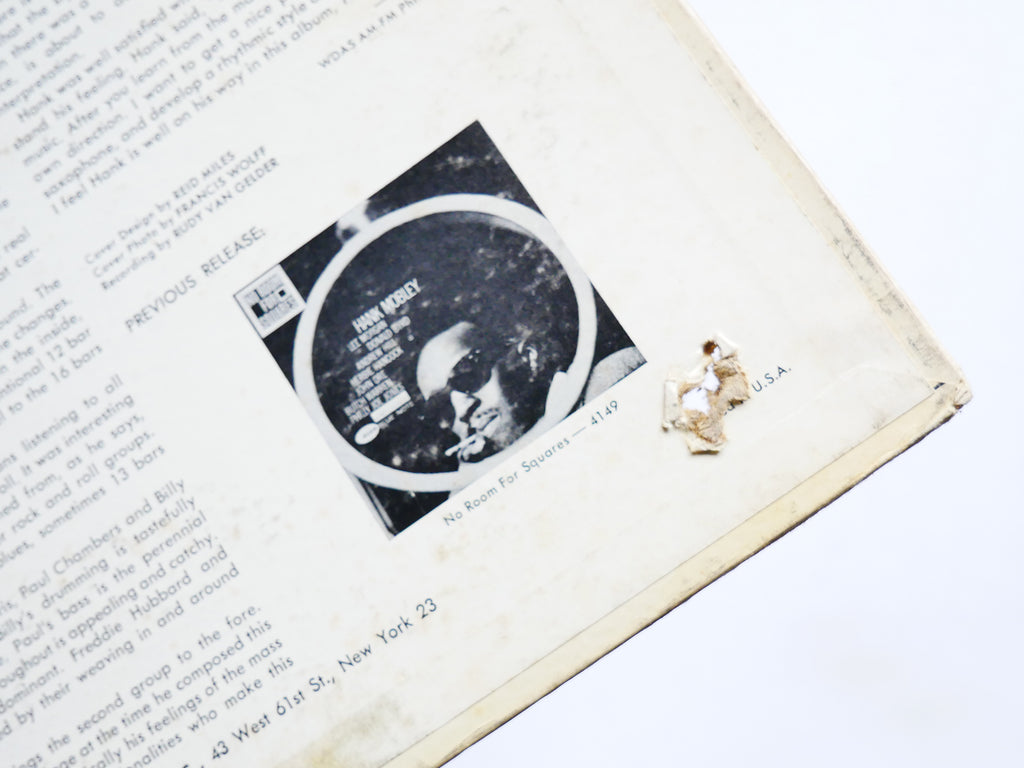 HANK MOBLEY The Turnaround LP BLUE NOTE BST 84186 US 1965 NY DG RVG Donald Byrd