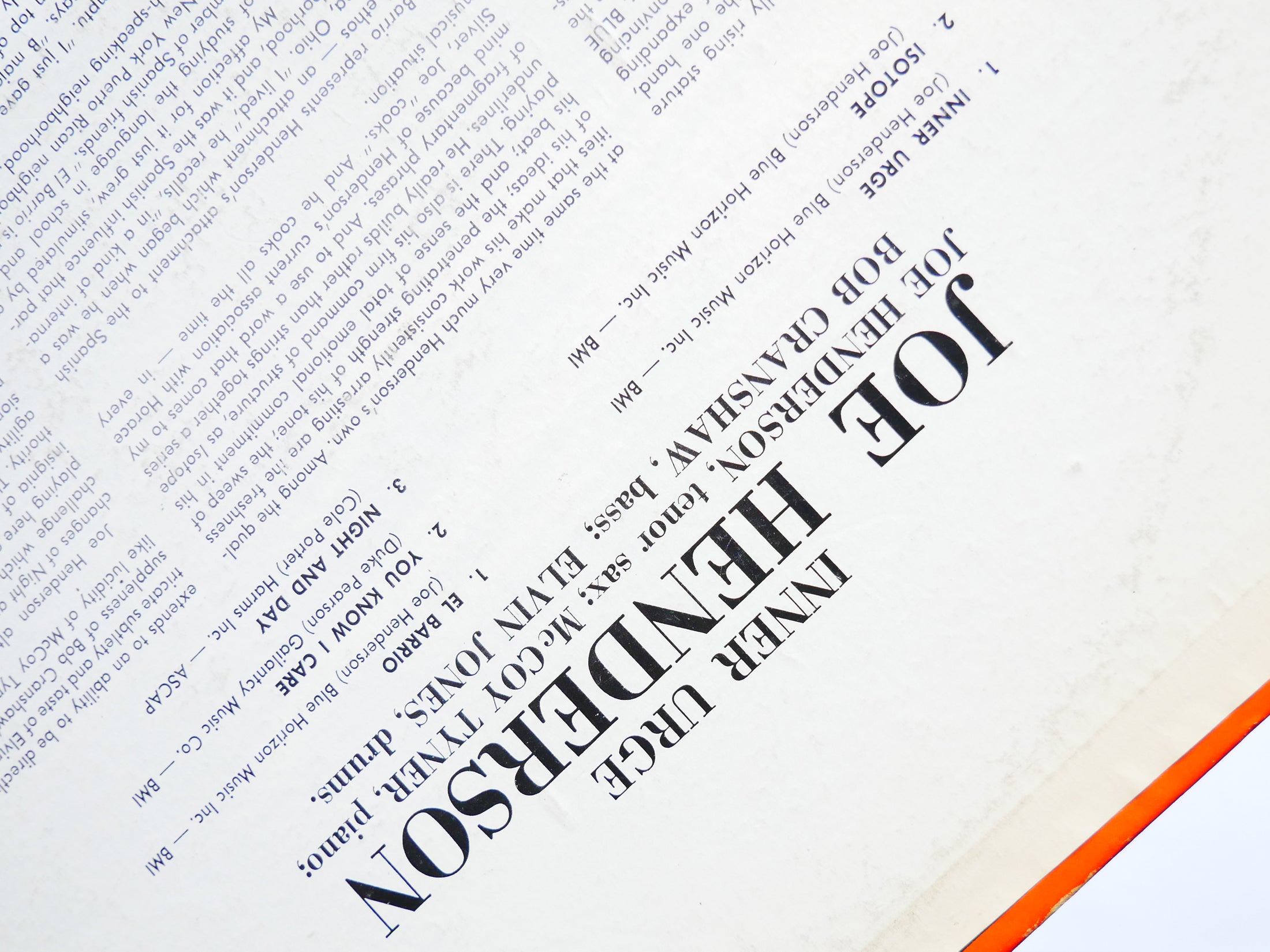 JOE HENDERSON Inner Urge LP BLUE NOTE BST 84189 US 1967 McCoy Tyner Elvin Jones