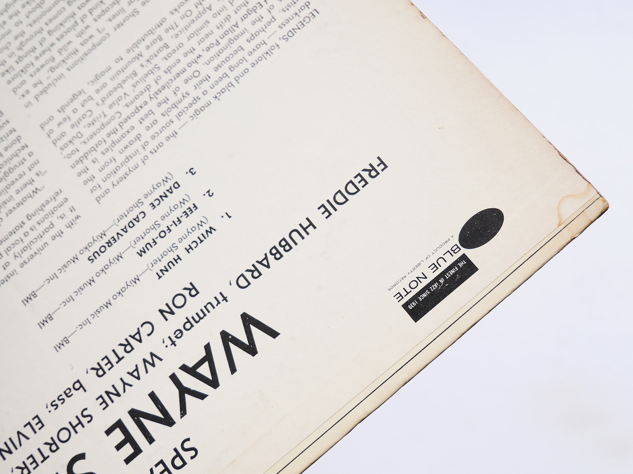 WAYNE SHORTER Speak No Evil LP BLUE NOTE 84194 RVG LIBERTY Herbie Hancock VG+