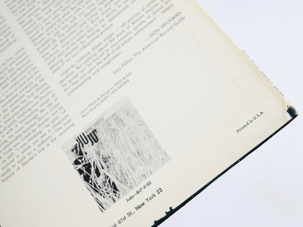 WAYNE SHORTER Speak No Evil LP BLUE NOTE 84194 RVG LIBERTY Herbie Hancock VG+