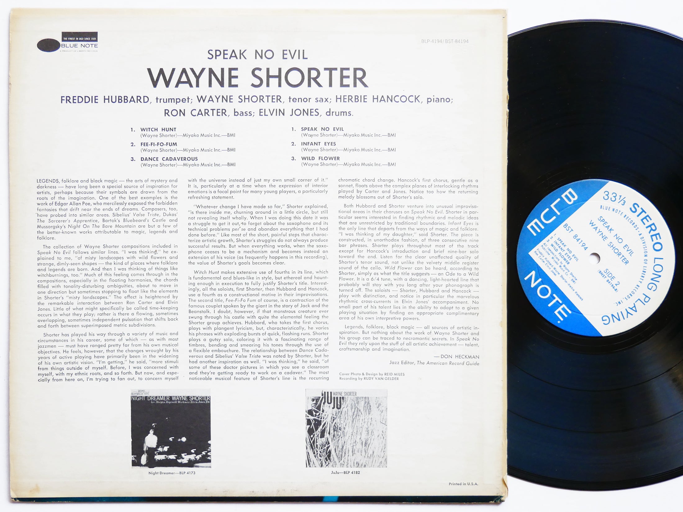 WAYNE SHORTER Speak No Evil LP BLUE NOTE 84194 US 1967 LIBERTY Freddie Hubbard