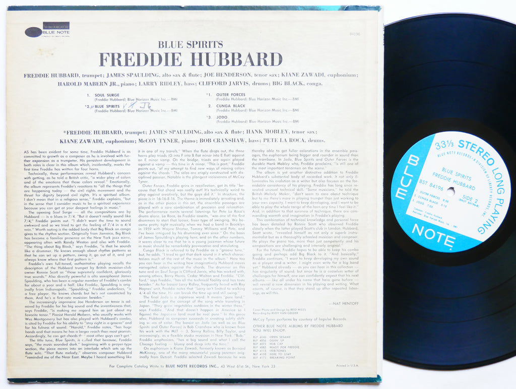 FREDDIE HUBBARD Blue Spirits LP BLUE NOTE 84196 US '67 Hank Mobley Pete La Roca