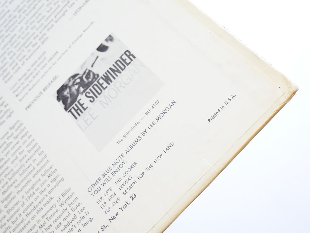 LEE MORGAN The Rumproller LP BLUE NOTE 84199 US 1965 NY EAR Joe Henderson VG+