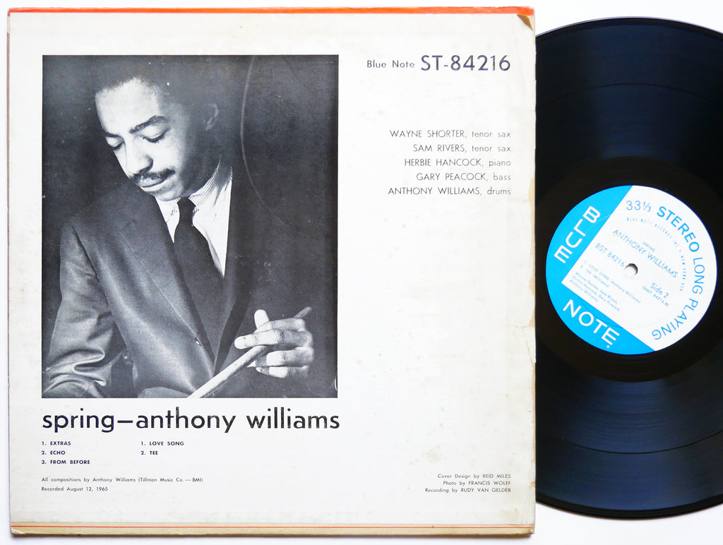 ANTHONY WILLIAMS Spring LP BLUE NOTE BST 84216 US 1966 NY RVG EAR Wayne Shorter