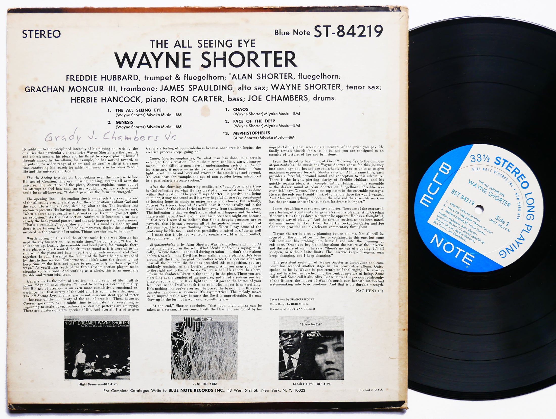 WAYNE SHORTER The All Seeing Eye LP BLUE NOTE BST 84219 NY RVG Freddie Hubbard
