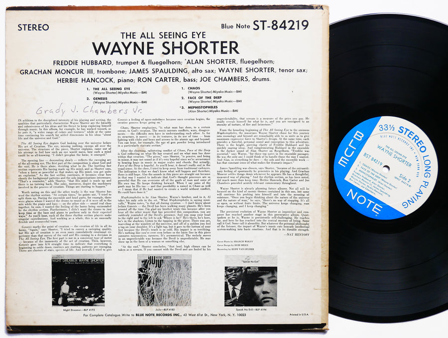 WAYNE SHORTER The All Seeing Eye LP BLUE NOTE BST 84219 NY RVG Freddie Hubbard