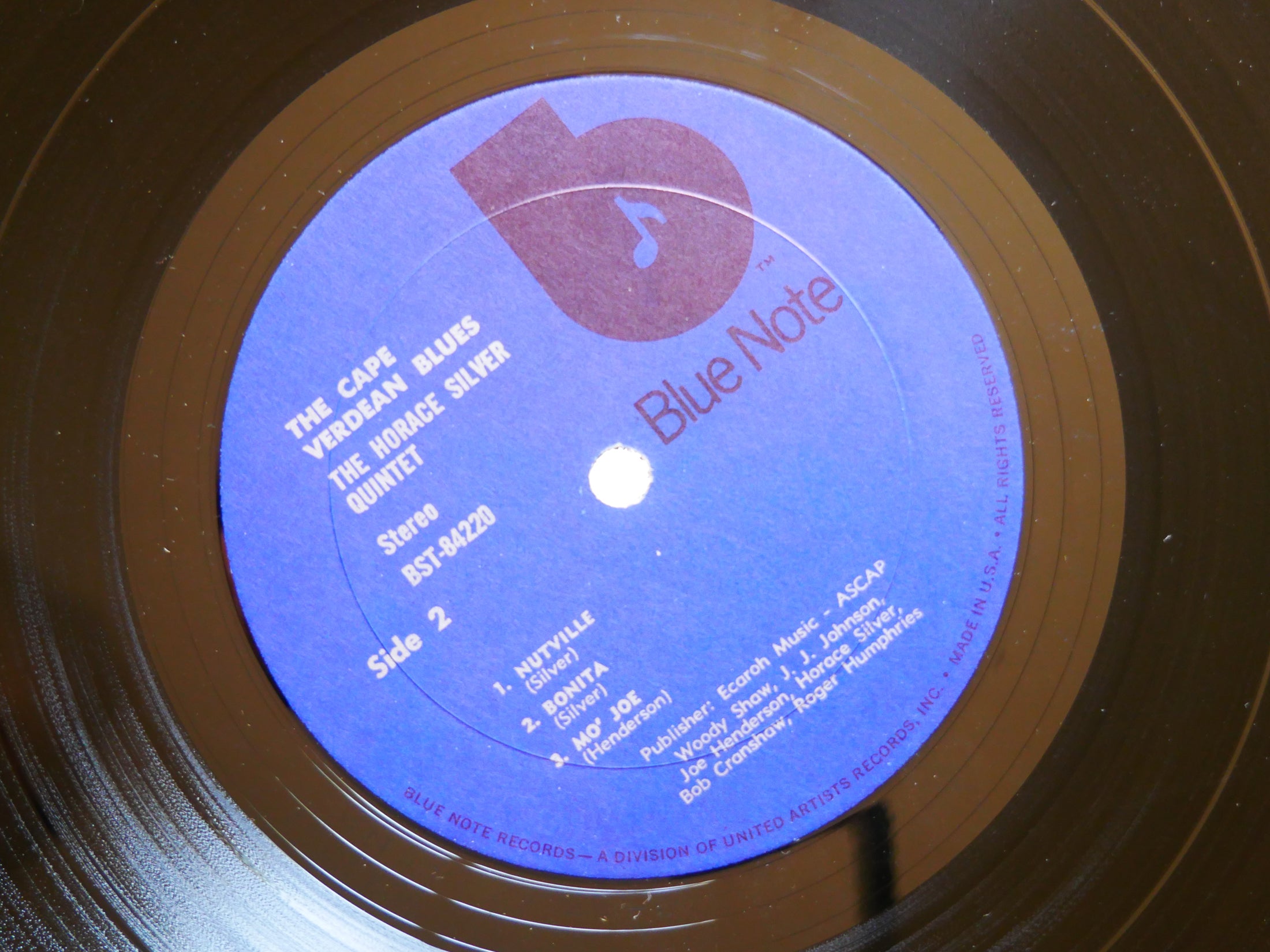 HORACE SILVER Quintet J.J. JOHNSON The Cape Verdean Blues LP BLUE NOTE BST 84220