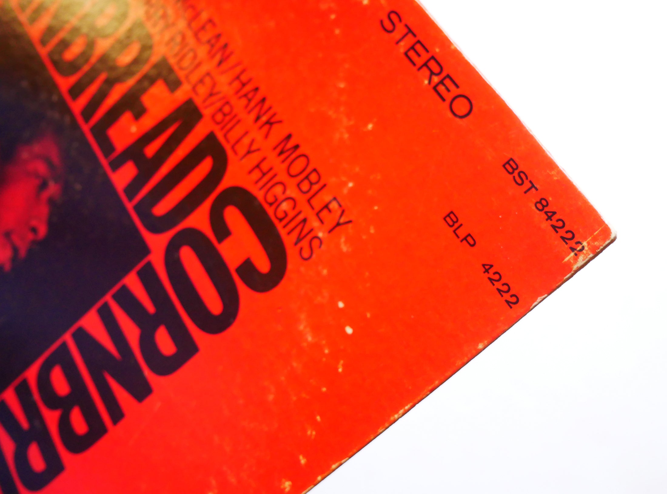 LEE MORGAN Cornbread LP BLUE NOTE 84222 US 1967 NY RVG Hank Mobley Jackie McLean