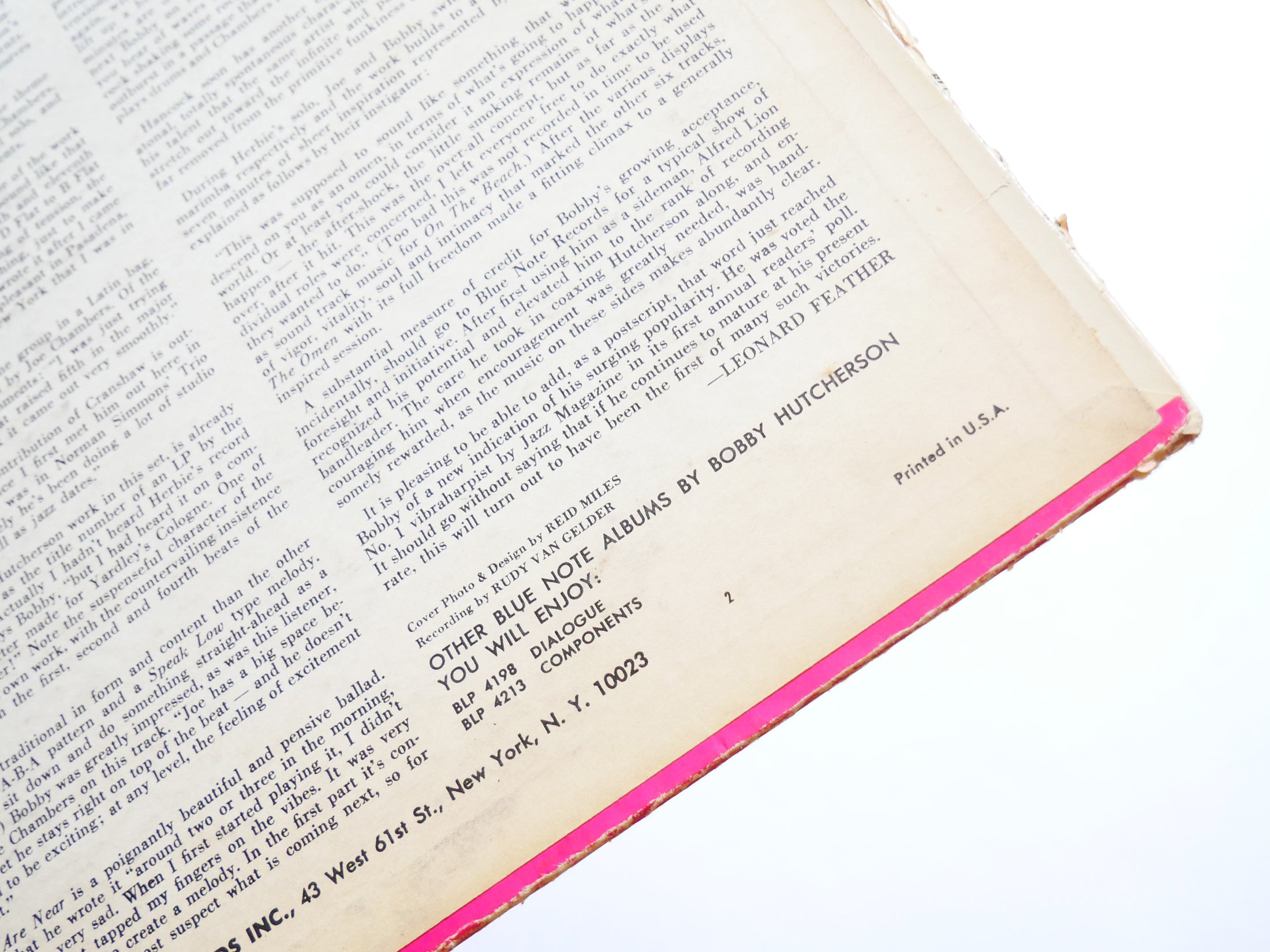 BOBBY HUTCHERSON Happenings LP BLUE NOTE BST 84231 RVG LIBERTY Herbie Hancock