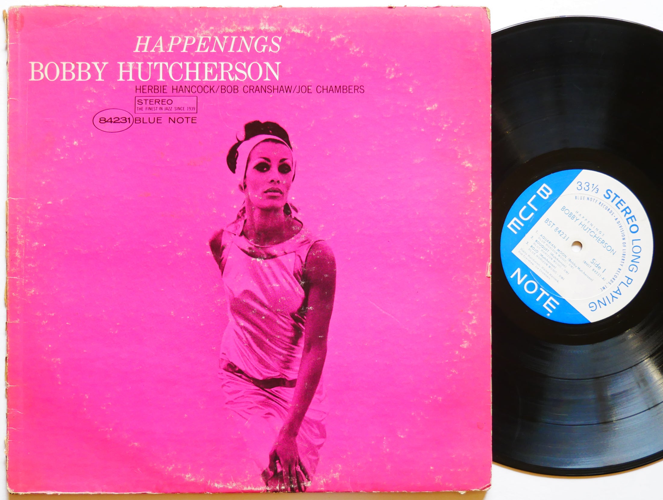 BOBBY HUTCHERSON Happenings LP BLUE NOTE BST 84231 RVG LIBERTY Herbie Hancock