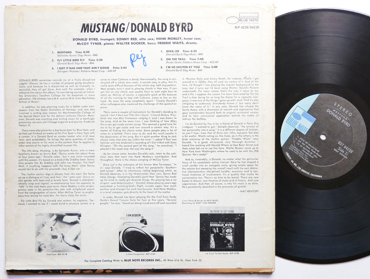 DONALD BYRD Mustang! LP BLUE NOTE BST 84238 US 1970 Hank Mobley McCoy Tyner