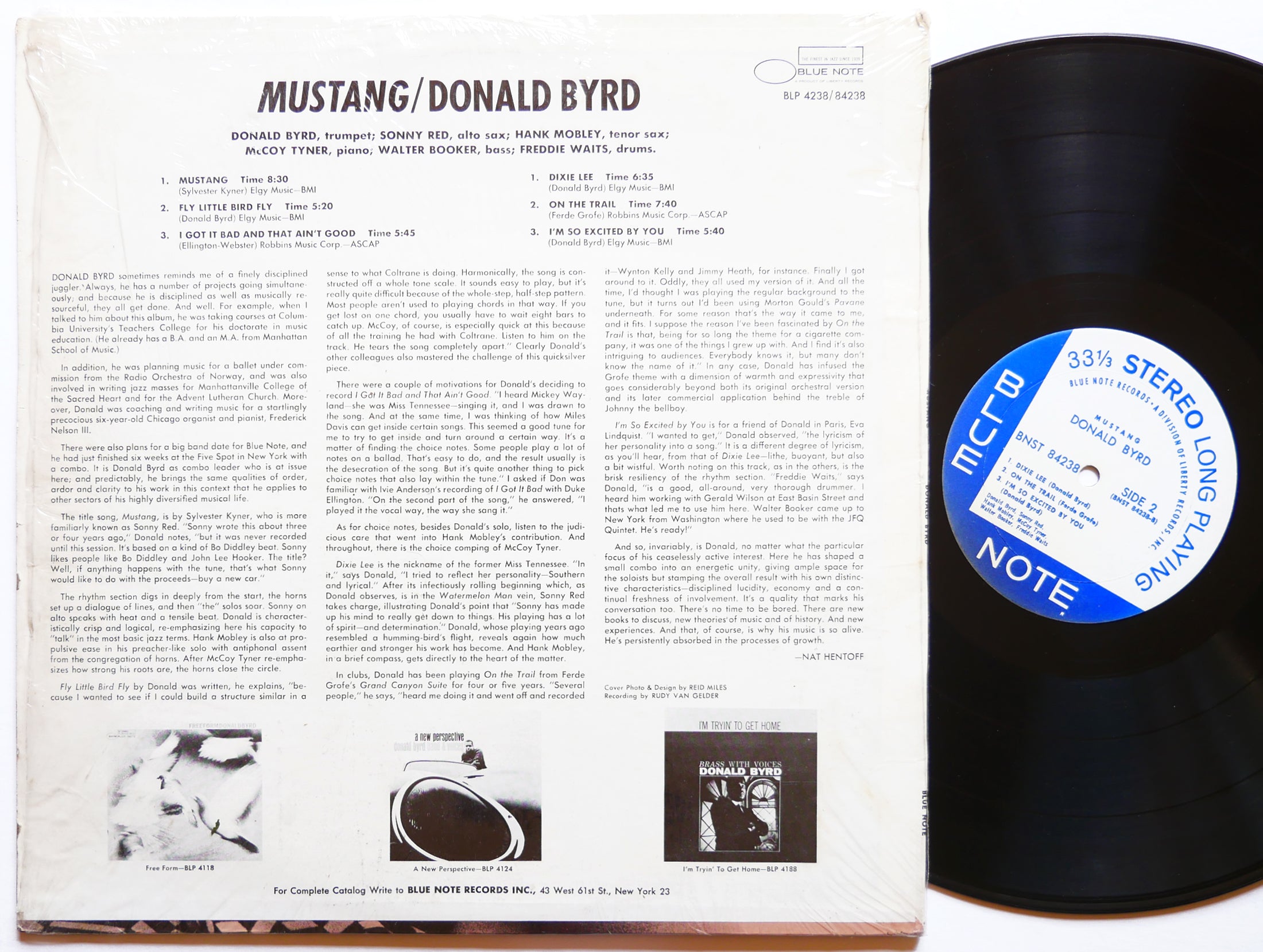 DONALD BYRD Mustang! LP BLUE NOTE BST 84238 US 1968 Hank Mobley McCoy Tyner VG+