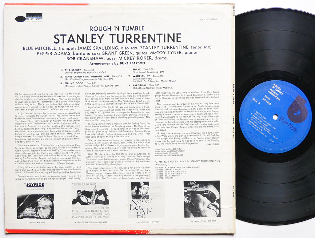 STANLEY TURRENTINE Rough 'N Tumble LP BLUE NOTE BST-84240 US 1973 McCoy Tyner