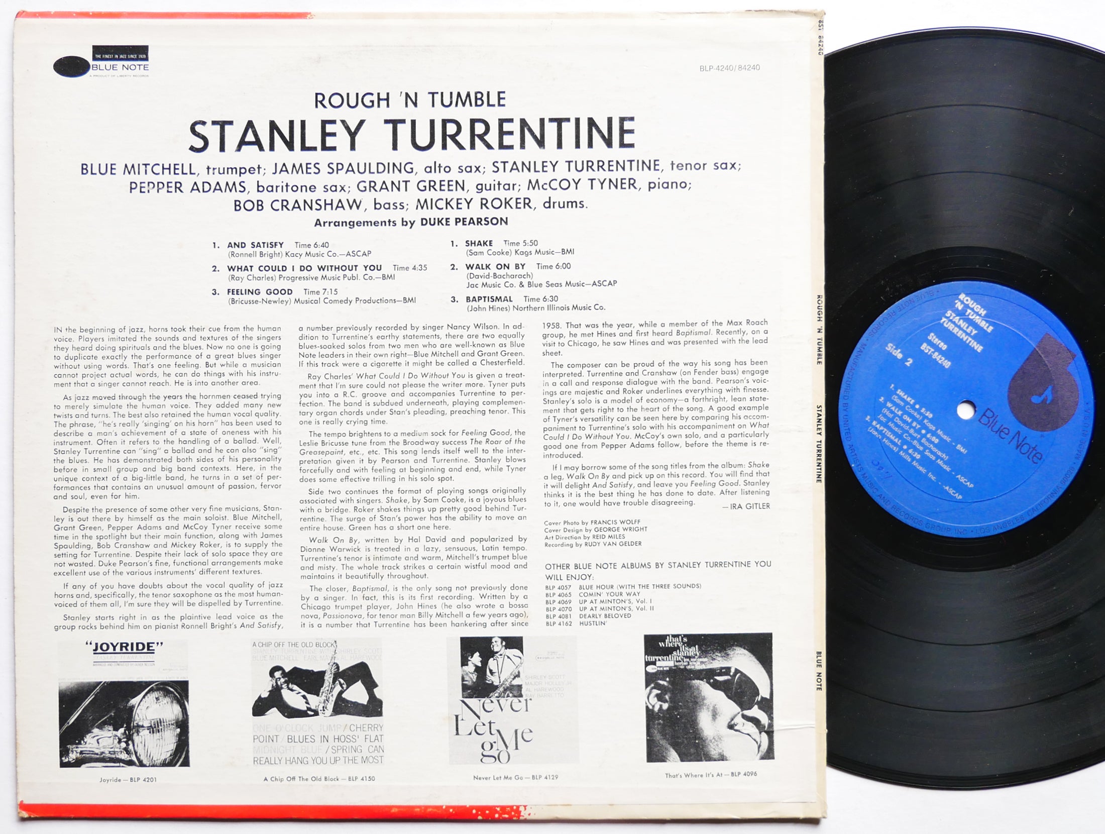 STANLEY TURRENTINE Rough 'N Tumble LP BLUE NOTE BST-84240 US 1973 McCoy Tyner