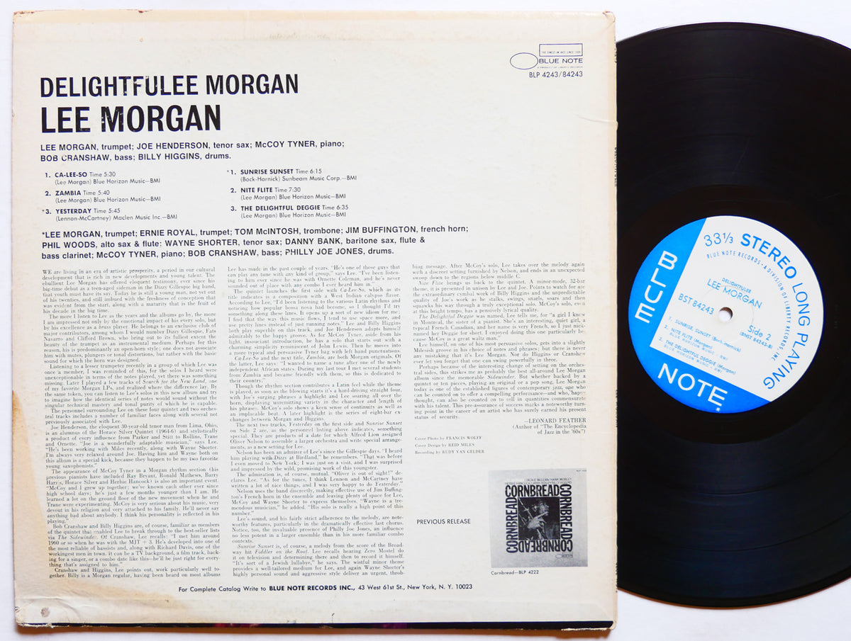 LEE MORGAN Delightfulee BLUE NOTE 84243 US 1967 RVG Wayne Shorter Joe Henderson