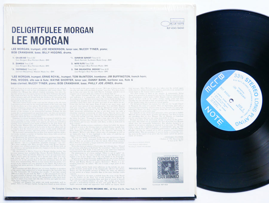 LEE MORGAN Delightfulee LP BLUE NOTE 84243 US 1967 Wayne Shorter Joe Henderson