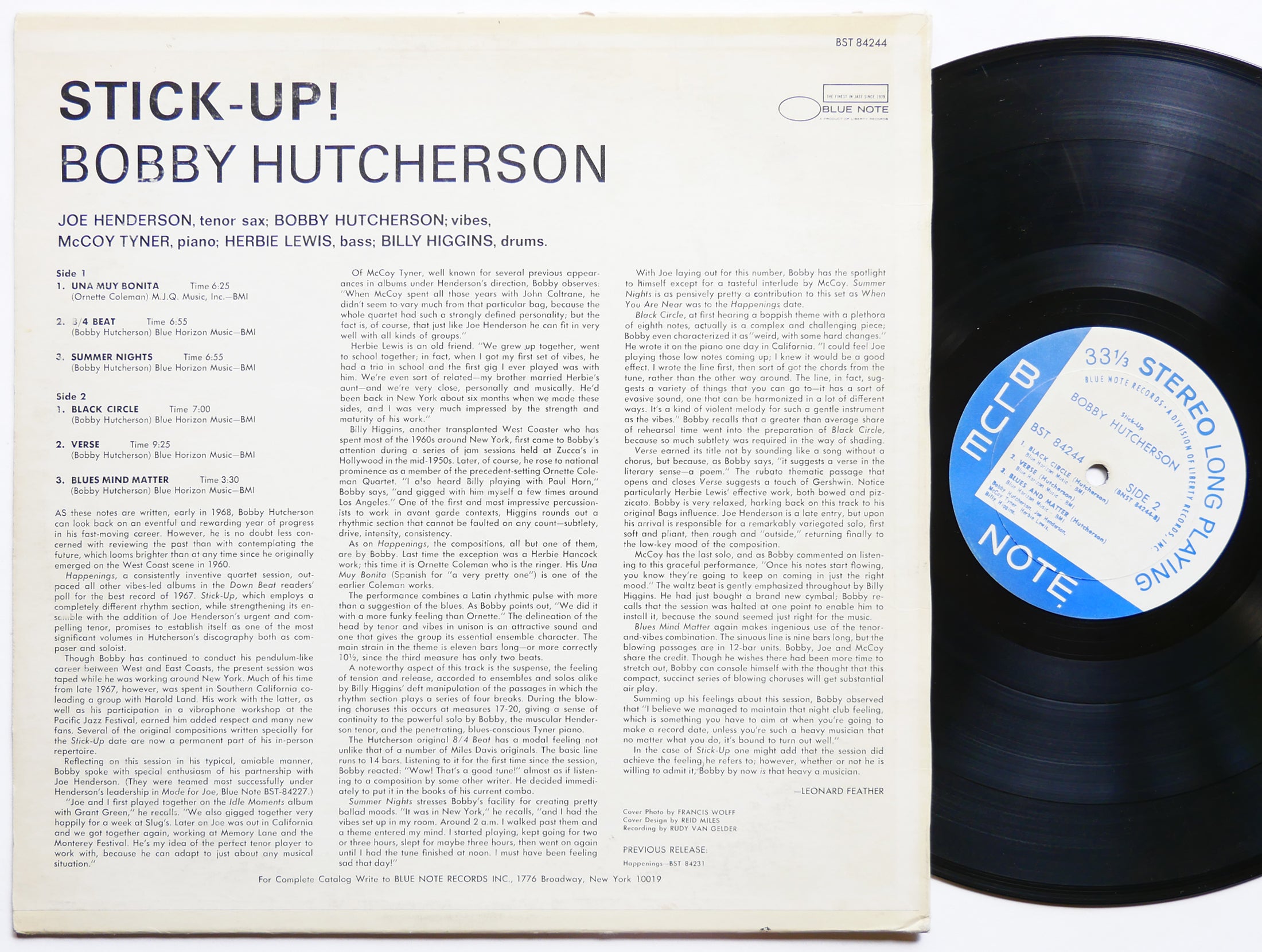 BOBBY HUTCHERSON Stick-Up! LP BLUE NOTE 84244 US 1969 Joe Henderson McCoy Tyner