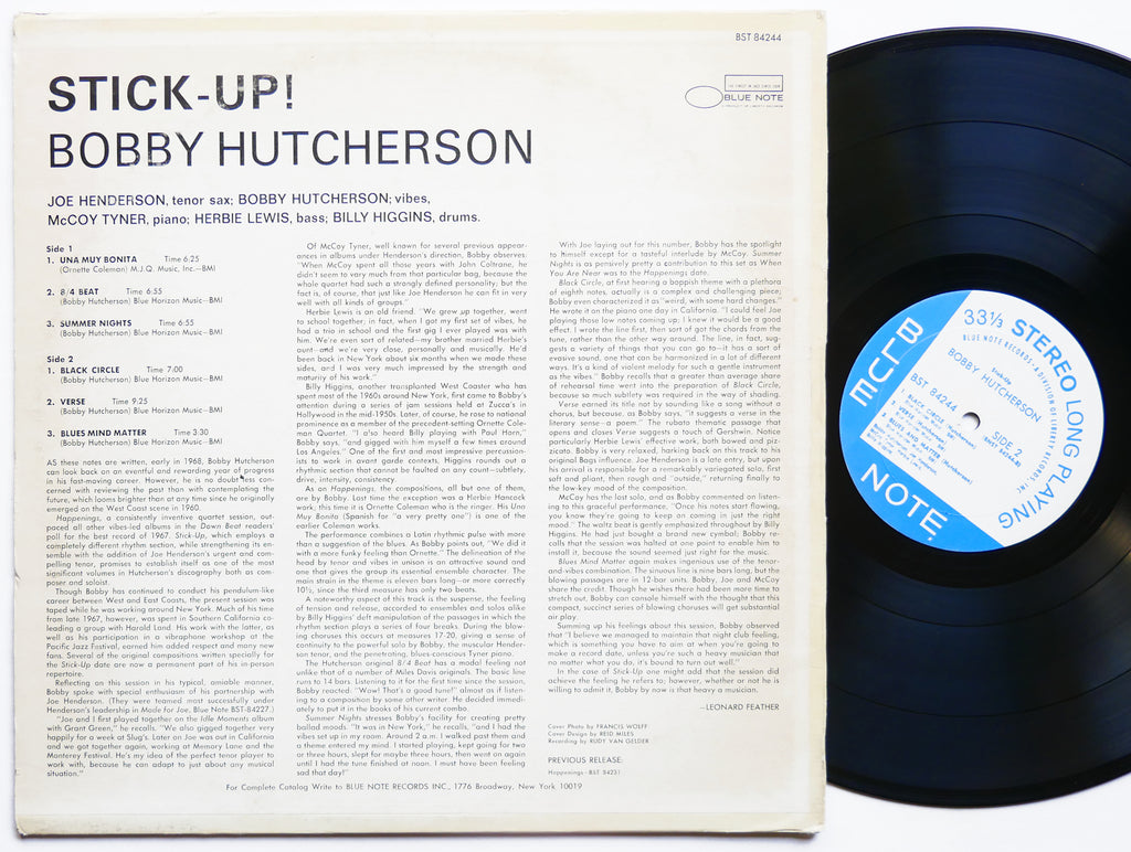 BOBBY HUTCHERSON Stick-Up! LP BLUE NOTE 84244 US 1969 Joe Henderson McCoy Tyner