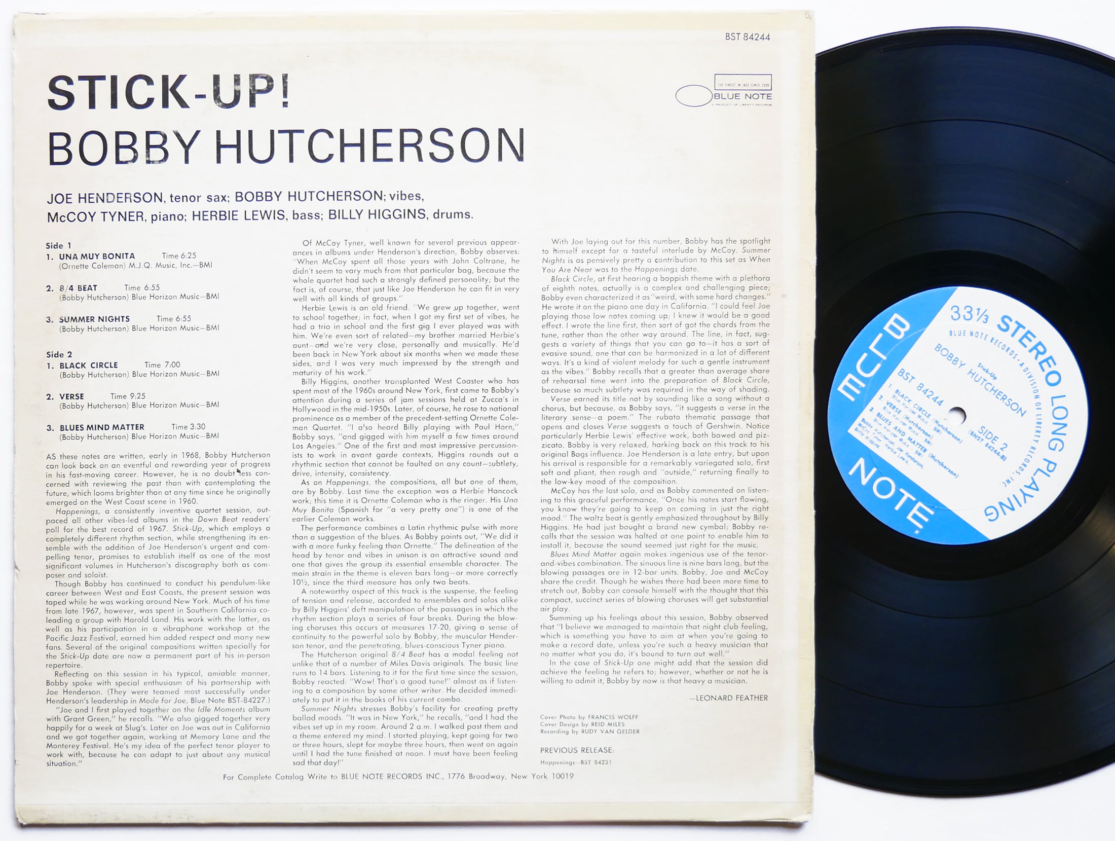 BOBBY HUTCHERSON Stick-Up! LP BLUE NOTE 84244 US 1969 Joe Henderson McCoy Tyner