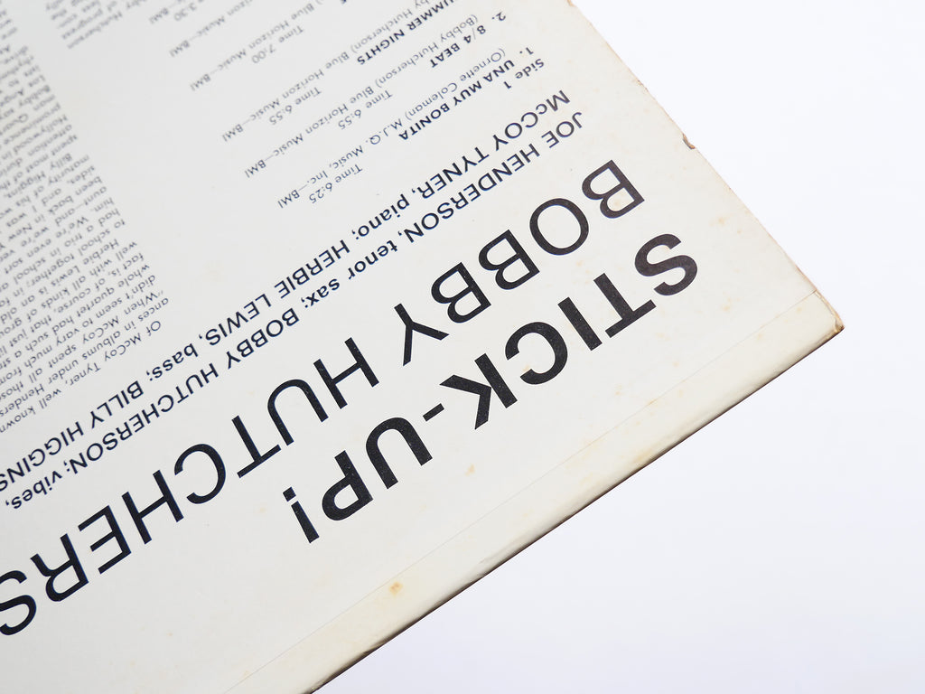 BOBBY HUTCHERSON Stick-Up! LP BLUE NOTE 84244 US 1969 Joe Henderson McCoy Tyner