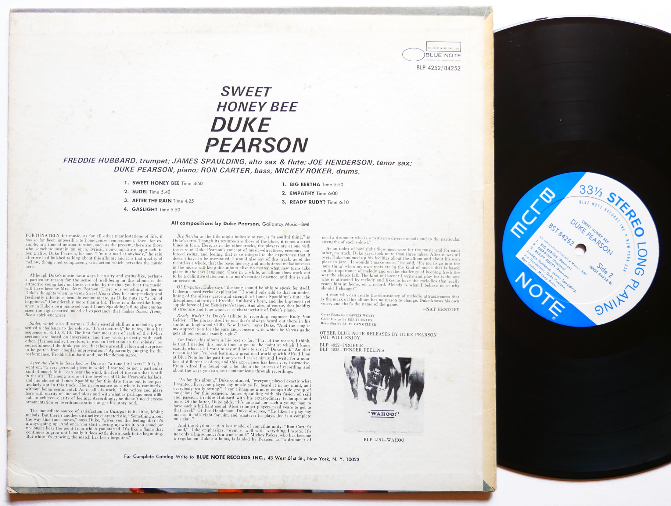 DUKE PEARSON Sweet Honey Bee BLUE NOTE 84252 Joe Henderson Freddie Hubbard VG+