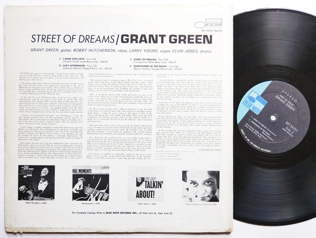 GRANT GREEN Street Of Dreams LP BLUE NOTE BST 84253 US 1970 RVG Bobby Hutcherson