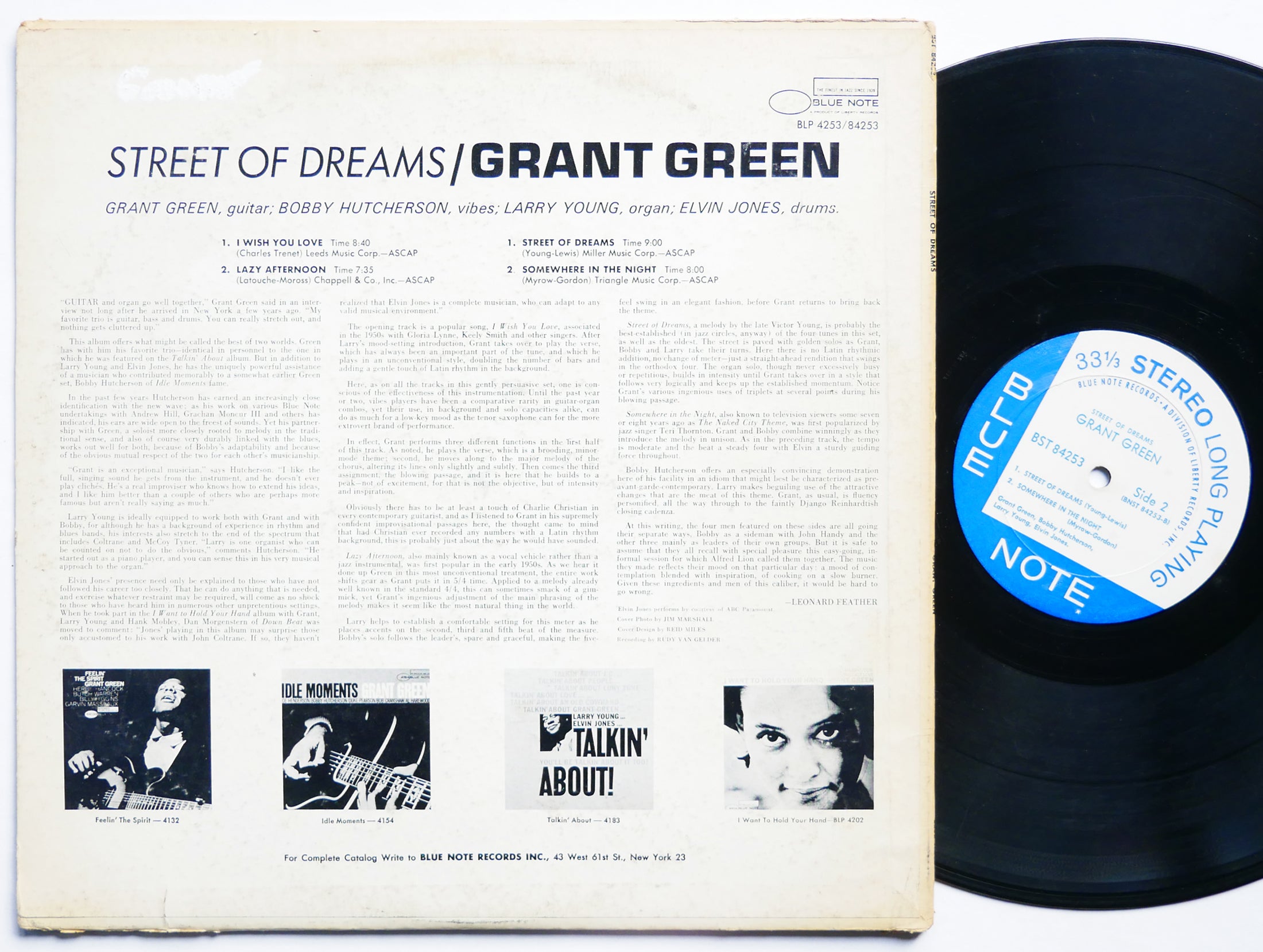 GRANT GREEN Street Of Dreams LP BLUE NOTE BST 84253 US 1967 RVG Bobby Hutcherson