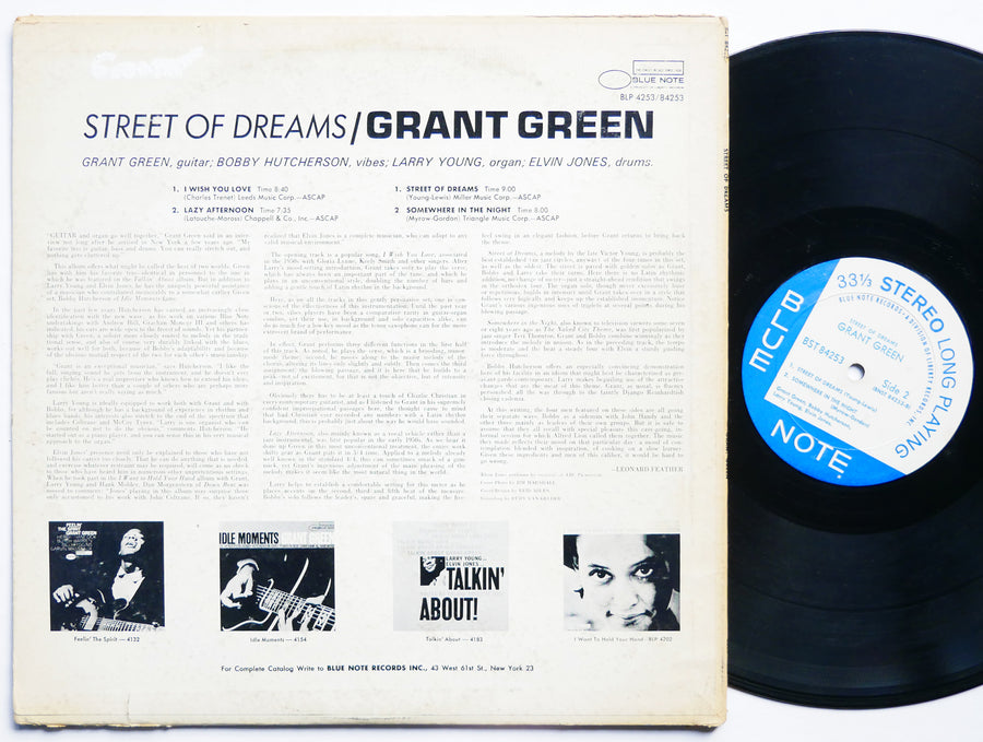 GRANT GREEN Street Of Dreams LP BLUE NOTE BST 84253 US 1967 RVG Bobby Hutcherson