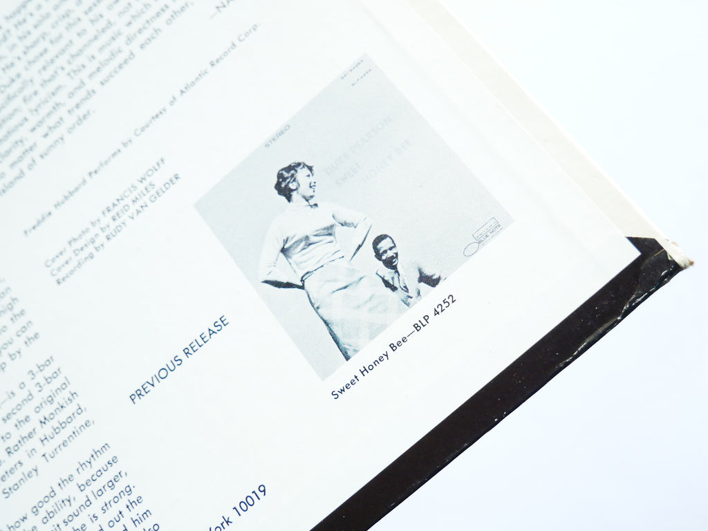 DUKE PEARSON The Right Touch LP BLUE NOTE BST 84267 US 1967 RVG Freddie Hubbard