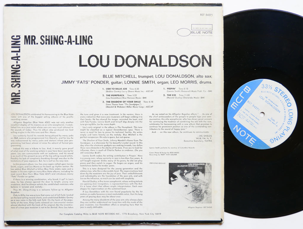 LOU DONALDSON Mr. Shing-A-Ling LP BLUE NOTE BST 84271 US 1967 RVG Blue Mitchell