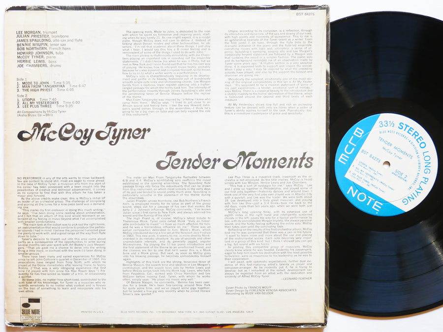 MCCOY TYNER Tender Moments LP BLUE NOTE 84275 US 1968 RVG LIBERTY Bennie Maupin